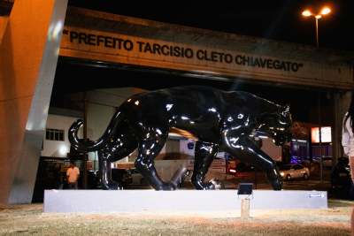 Escultura Jaguar Negro